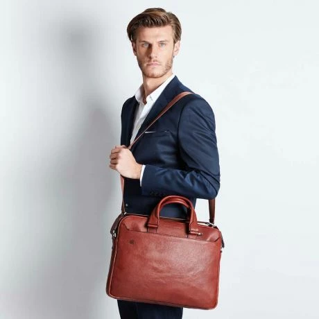 Piquadro Black Square Computer Portfolio Briefcase 2 Dividers Tobacco 5 Piquadro Black Square Computer Portfolio Briefcase 2 Dividers Tobacco - Afbeelding 3