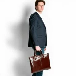 Piquadro Blue Square Expandable Slim Computer Bag 15.6" Mahogany -NL Rugzak Verkoopwinkel ca4021b2 mo dett9