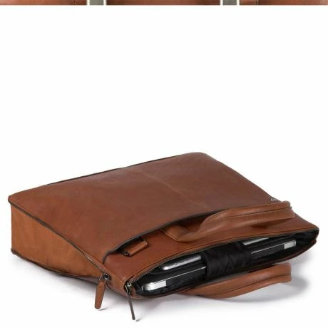 Piquadro Black Square Small Expandable Computer Bag 15.6'' Tobacco 4 Piquadro Black Square Small Expandable Computer Bag 15.6'' Tobacco - Afbeelding 2