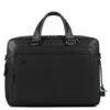 Piquadro Black Square Briefcase 15" Black