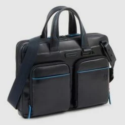Piquadro Blue Square Revamp Slim Computer Bag 14'' Blue -NL Rugzak Verkoopwinkel ca6105b2v blu dett1 1