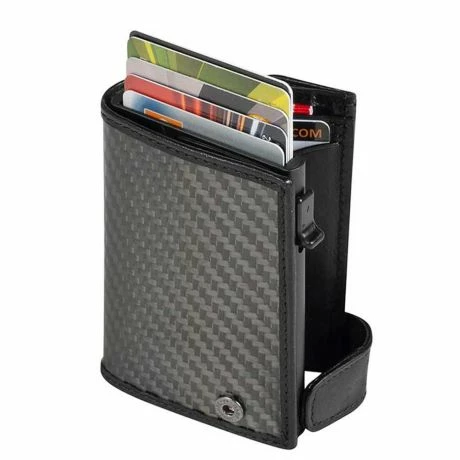 Tony Perotti Furbo Leren Pasjeshouder Met Kleingeldvak Carbon Zwart 3 Tony Perotti Furbo Leren Pasjeshouder Met Kleingeldvak Carbon Zwart