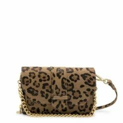 MOSZ Krisbag Telefoontasje Cheeta Brown Shiny Light Gold