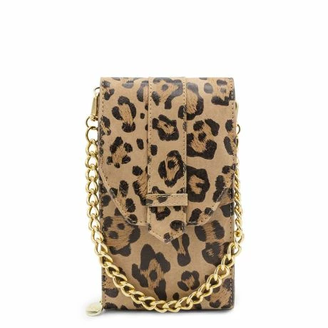 MOSZ Telefoontasje Cheeta Brown Light Gold 3 MOSZ Telefoontasje Cheeta Brown Light Gold