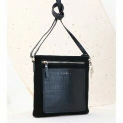 LouLou Essentiels Classy Croc Gold Crossbody Black -NL Rugzak Verkoopwinkel crossbody black 3