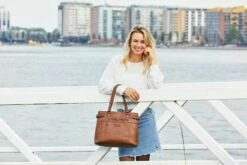 Enrico Benetti Caen Schoudertas Cognac -NL Rugzak Verkoopwinkel enrico benetti caen 66627 lr 1