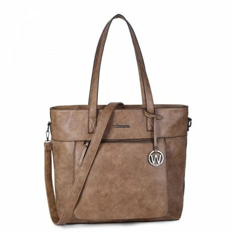 Wimona Evelina Schoudertas Taupe 3 Wimona Evelina Schoudertas Taupe