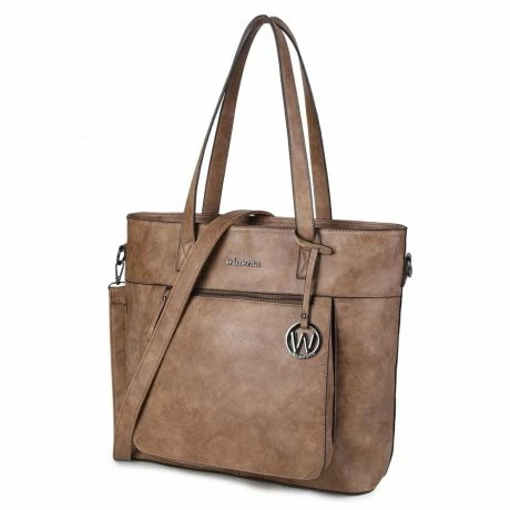 Wimona Evelina Schoudertas Taupe 4 Wimona Evelina Schoudertas Taupe - Afbeelding 2