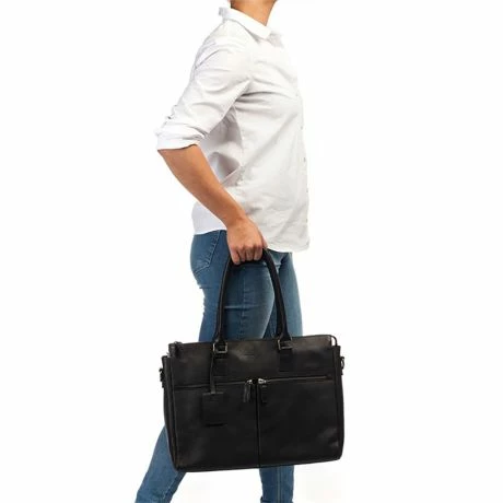 Burkely Antique Avery Dames Laptoptas 2-Zip 15.6" Black 8 Burkely Antique Avery Dames Laptoptas 2-Zip 15.6" Black - Afbeelding 6