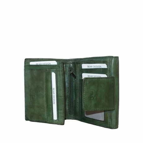 Bear Design Cow Lavato Jill Dames Portemonnee CL16211 Green 5 Bear Design Cow Lavato Jill Dames Portemonnee CL16211 Green - Afbeelding 3