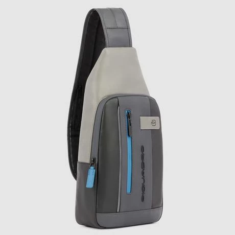 Piquadro Urban Mono Sling Bag Black/Grey Blue 4 Piquadro Urban Mono Sling Bag Black/Grey Blue - Afbeelding 2