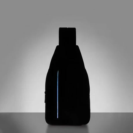 Piquadro Urban Mono Sling Bag Black/Grey Blue 6 Piquadro Urban Mono Sling Bag Black/Grey Blue - Afbeelding 4