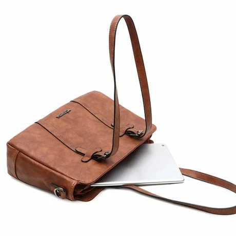 Wimona Angelina Schoudertas Cognac 6 Wimona Angelina Schoudertas Cognac - Afbeelding 4