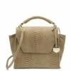 MOSZ Handtas Phoebe Jungle Taupe Shiny Light Gold