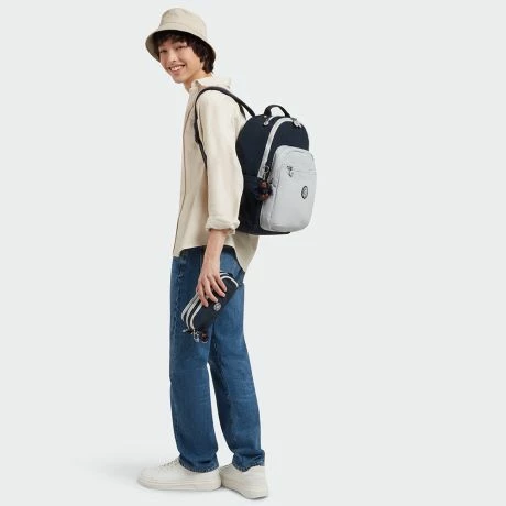 Kipling Seoul Rugzak True Blue Grey 8 Kipling Seoul Rugzak True Blue Grey - Afbeelding 6