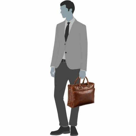 Leonhard Heyden Cambridge 2-Vaks Aktetas Black 5 Leonhard Heyden Cambridge 2-Vaks Aktetas Black - Afbeelding 3