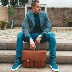 Chesterfield Idaho Laptoptas 15.6" Cognac -NL Rugzak Verkoopwinkel leren aktetas cognac idaho 1