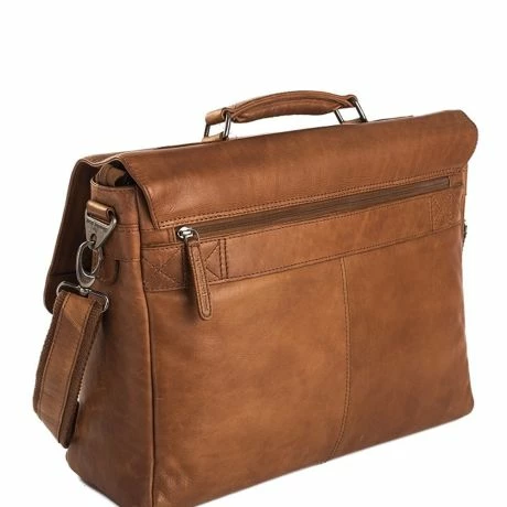 Chesterfield Belfast Business Schoudertas 15.6" Cognac 4 Chesterfield Belfast Business Schoudertas 15.6" Cognac - Afbeelding 2