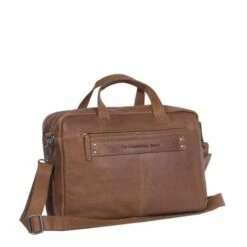 Chesterfield Ryan Laptop Schoudertas Large 17" Cognac -NL Rugzak Verkoopwinkel leren laptoptas cognac ryan 5