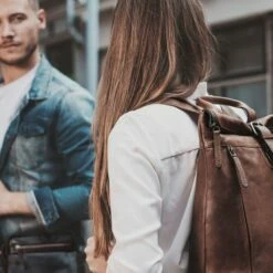 Chesterfield Dali Rugzak Brown -NL Rugzak Verkoopwinkel leren rugzak bruin dali 1