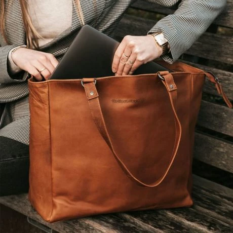Chesterfield Berlin Shopper Large 15.4" Brown 9 Chesterfield Berlin Shopper Large 15.4" Brown - Afbeelding 7