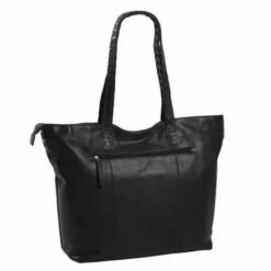 Chesterfield Kansas Schoudertas 14" Black -NL Rugzak Verkoopwinkel leren shopper zwart kansas 2