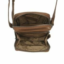 Chesterfield Hamilton Phonebag Schoudertas Cognac -NL Rugzak Verkoopwinkel leren telefoontasje cognac hamilton 2