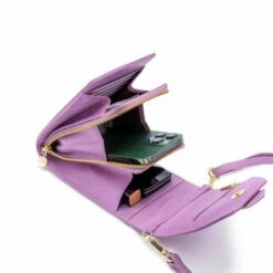 MOSZ Telefoontasje Lila Light Gold 7 MOSZ Telefoontasje Lila Light Gold -NL Rugzak Verkoopwinkel lila open