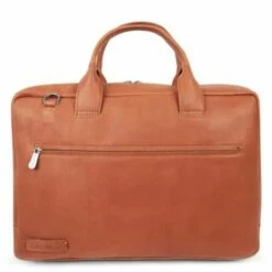 Plevier Lloyd Enkelvaks Laptoptas 17.3 Inch Cognac