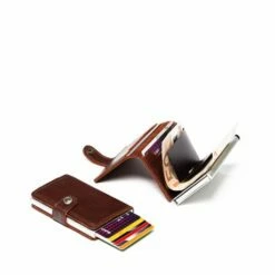 Secrid Mini Wallet Portemonnee Original Dark Brown -NL Rugzak Verkoopwinkel m brown dark 3d open