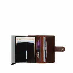 Secrid Mini Wallet Portemonnee Original Dark Brown -NL Rugzak Verkoopwinkel m brown dark open copy