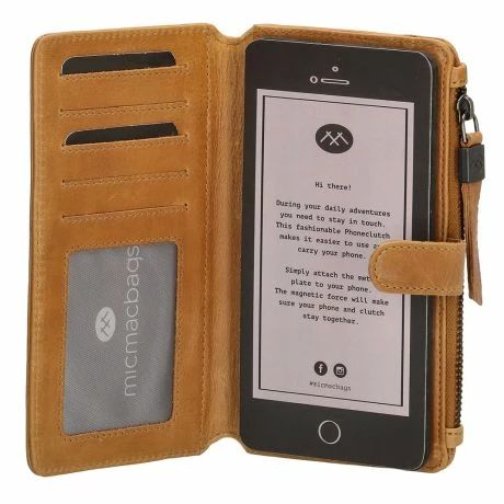 Micmacbags Porto Telefoontasje Groot Okergeel 8 Micmacbags Porto Telefoontasje Groot Okergeel - Afbeelding 6