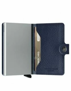 Secrid Mini Wallet Portemonnee Veg Navy / Silver 9 Secrid Mini Wallet Portemonnee Veg Navy / Silver -NL Rugzak Verkoopwinkel miniwallet vegetable tanned navy silver 1