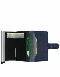Secrid Mini Wallet Portemonnee Veg Navy / Silver 10 Secrid Mini Wallet Portemonnee Veg Navy / Silver -NL Rugzak Verkoopwinkel miniwallet vegetable tanned navy silver 2