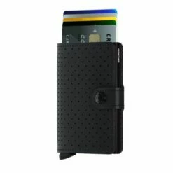 Secrid Mini Wallet Portemonnee Perforated Black -NL Rugzak Verkoopwinkel mpf black 1 front cards