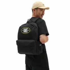 Vans Old Skool IIII Rugzak Black Old Gold -NL Rugzak Verkoopwinkel old skool iiii black 4