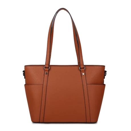 Pulcher New York Schoudertas 14" Cognac 5 Pulcher New York Schoudertas 14" Cognac - Afbeelding 3