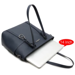 Pulcher New York Schoudertas 14" Donkerblauw -NL Rugzak Verkoopwinkel p 330 kleur donkerblauw laptopvak