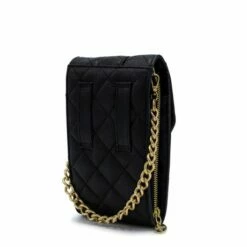 MOSZ Telefoontasje Quilted Black Light Gold -NL Rugzak Verkoopwinkel phone bag black achter