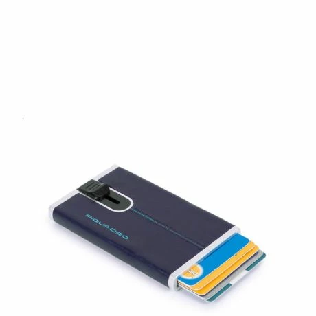 Piquadro Blue Square Creditcard Case With Sliding System Night Blue 4 Piquadro Blue Square Creditcard Case With Sliding System Night Blue - Afbeelding 2
