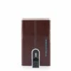 Piquadro Blue Square Creditcard Case With Sliding System Mahogany -NL Rugzak Verkoopwinkel pp4825b2r mo 1