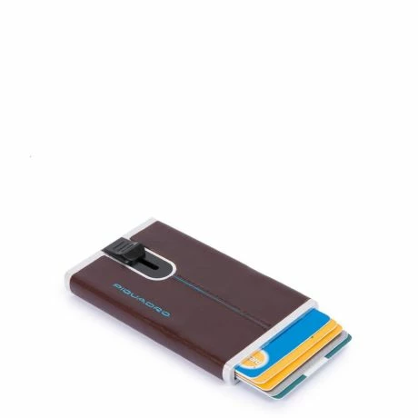 Piquadro Blue Square Creditcard Case With Sliding System Mahogany 4 Piquadro Blue Square Creditcard Case With Sliding System Mahogany - Afbeelding 2