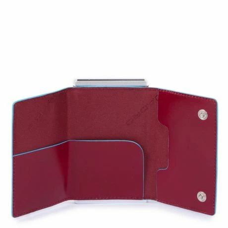 Piquadro Blue Square Compact Wallet For Banknotes And Creditcards Red 4 Piquadro Blue Square Compact Wallet For Banknotes And Creditcards Red - Afbeelding 2