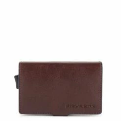 Piquadro Blue Square Double Credit Card Case With Sliding System Dark Brown -NL Rugzak Verkoopwinkel pp5472b2sr tm dett2