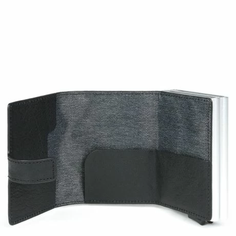 Piquadro Black Square Double Creditcard Case With Sliding System Black 5 Piquadro Black Square Double Creditcard Case With Sliding System Black - Afbeelding 3
