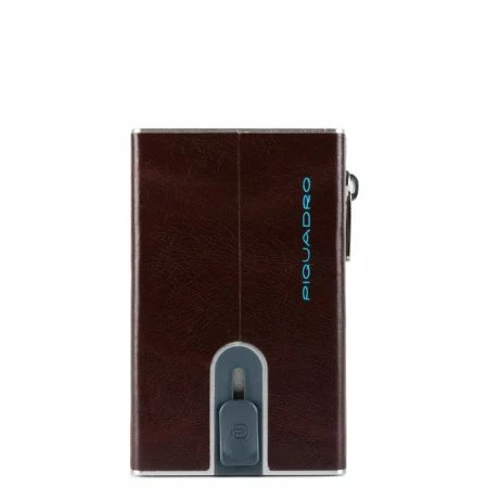 Piquadro Blue Square Compact Wallet Mahogany 3 Piquadro Blue Square Compact Wallet Mahogany
