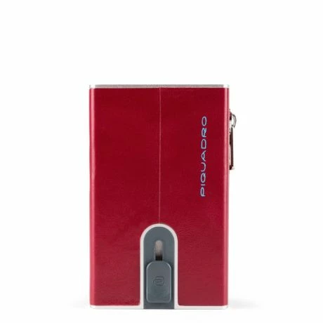 Piquadro Blue Square Compact Wallet Red 3 Piquadro Blue Square Compact Wallet Red