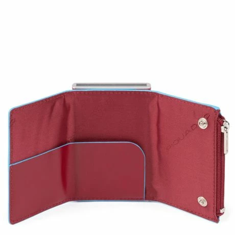 Piquadro Blue Square Compact Wallet Red 5 Piquadro Blue Square Compact Wallet Red - Afbeelding 3