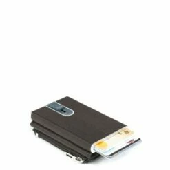 Piquadro Black Square Compact Wallet Dark Brown -NL Rugzak Verkoopwinkel pp5585b3r tm dett1 1