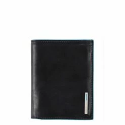 Piquadro Blue Square Vertical Wallet 10 Cards With Coin Case Black -NL Rugzak Verkoopwinkel pu1740b2 1